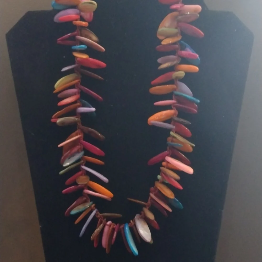 Colorful shell necklace
